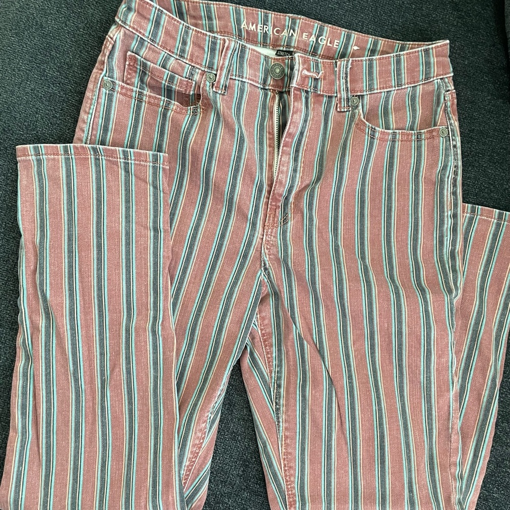 American Eagle Striped Jeans